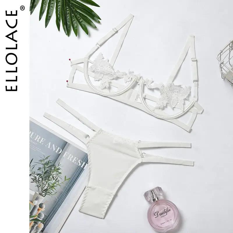 Ellolace Sexy Lingerie Women's Underwear Set See Through Brassiere Lingerie Set Sexy Lace Underwear Bra and Panty Set Wholesale by Oz-Direct.com
