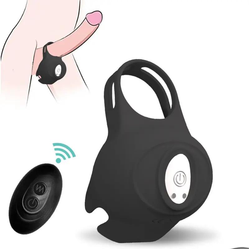 New Male Locking Sperm Double Ring Co-Vibration Device Multi-Frequency Remote Masturbation Forging Penis Lasting Prostate by Oz-Direct.com