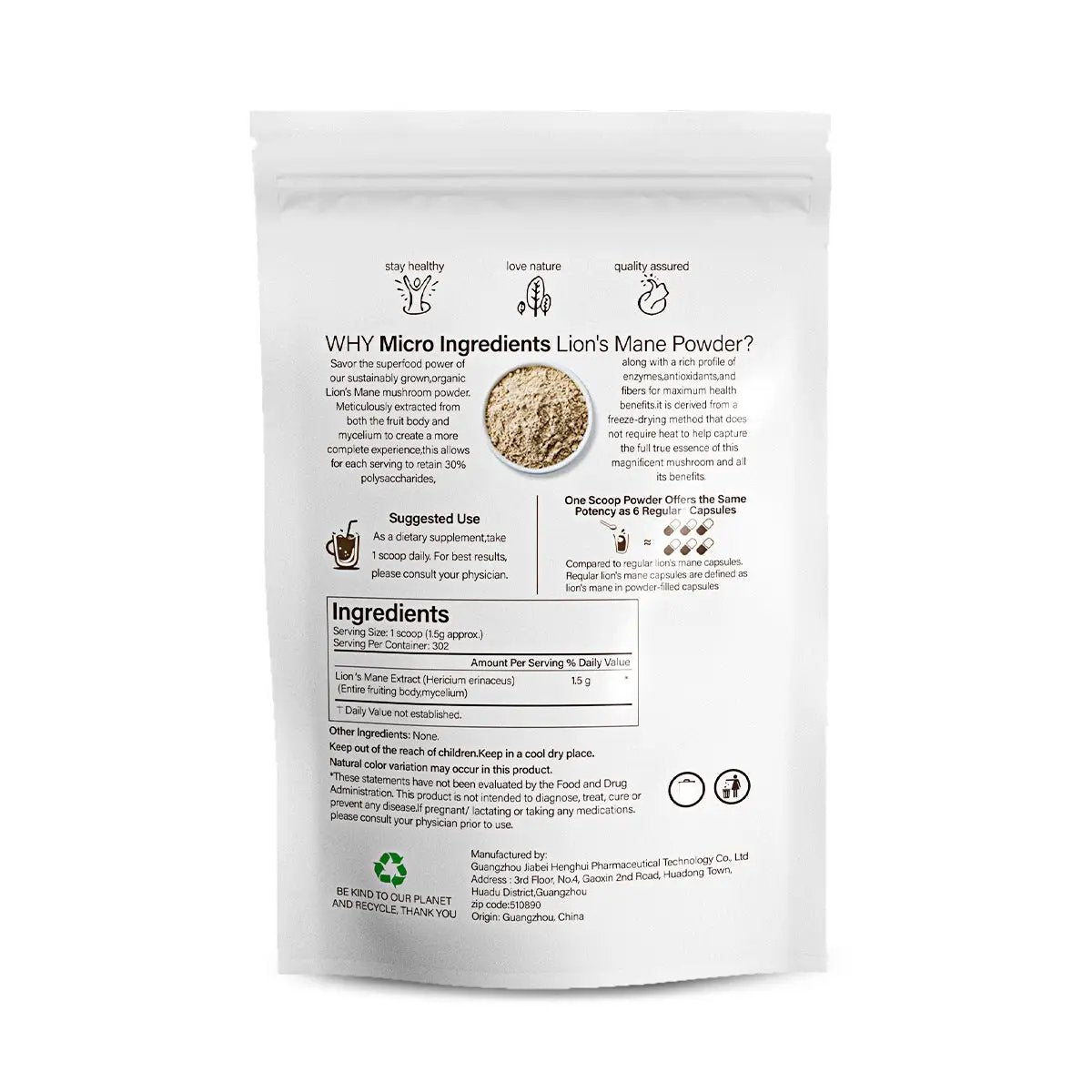 Lion mane mushroom powder Monkey head mushroom powder by Oz-Direct.com