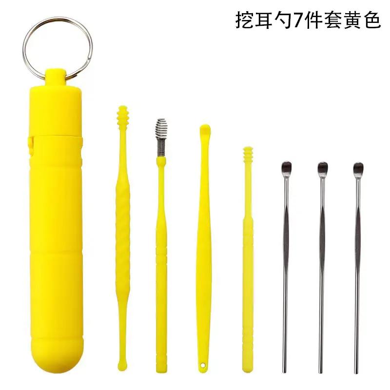 7Pcs Stainless Steel Earpick Ear Cleaner Spoon Ear Care Cleaning Tool Ear Wax Removal Kit Ear Wax Remover Ear Wax Removal Tool by Oz-Direct.com