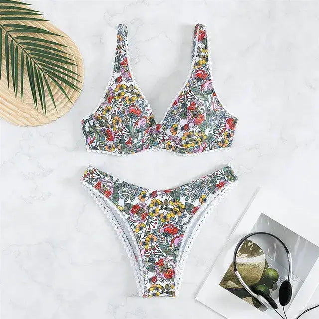 Back Knotted Beach Wear Bathing Suit by Oz-Direct.com
