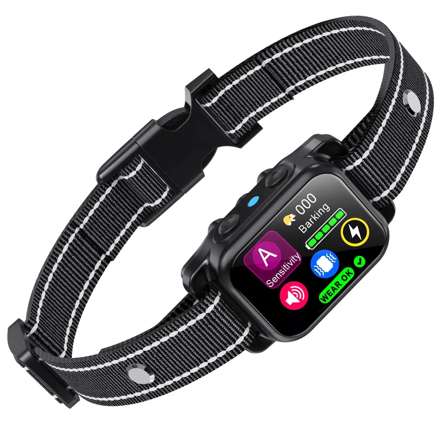 Dog Bark Collar Next-Gen Physical Vibration Sensor Bark Collar Anti Barking Training Collar with Intensity Beep Vibration Shock Rechargeable Smart Bark Collar for Small Medium Large Dogs - Black by Oz-Direct.com