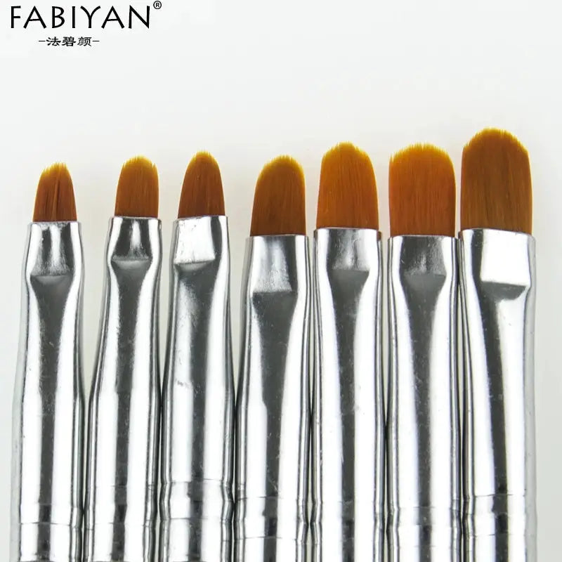 7 stks Professionele Manicure UV Gel Brush Pen Transparant Acryl Nail Art Schilderij Tekening Borstel Fototherapie Gereedschap by Oz-Direct.com