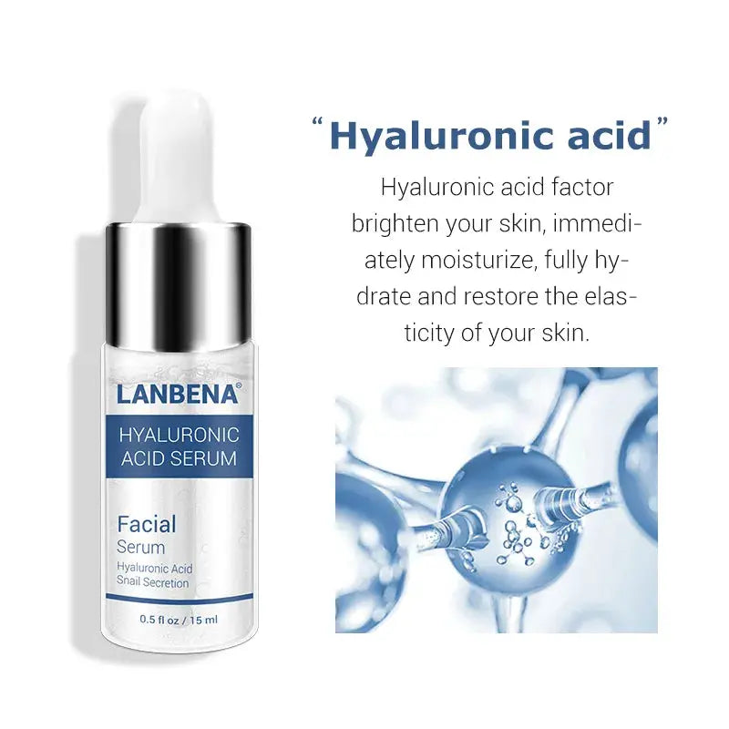 LANBENA Hyaluronic Acid Serum Blackhead Removing Moisturizing Acne Treatment Skin Care Repair Whitening Anti-Aging Winkles 15ml by Oz-Direct.com