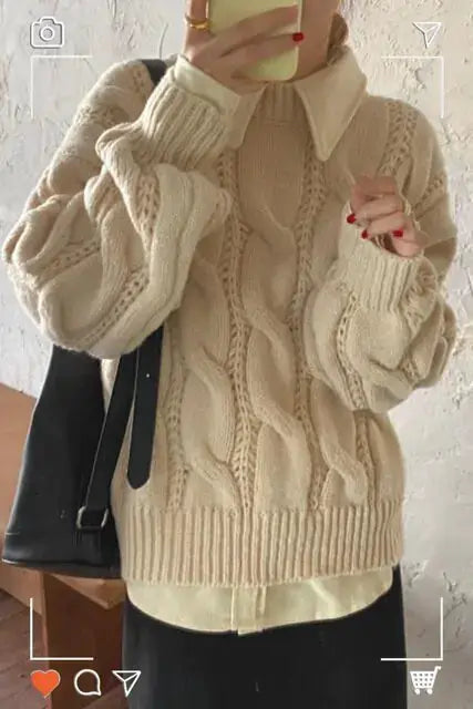 Women Fashion Knitted Pullovers Sweaters by Oz-Direct.com