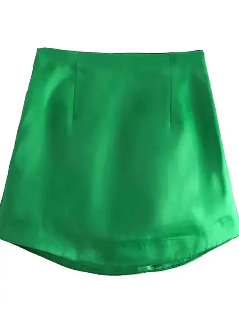 Satin Short Skirt by Oz-Direct.com