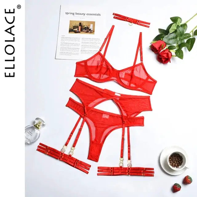 4 Pieces Sexy Erotic Lingerie by Oz-Direct.com