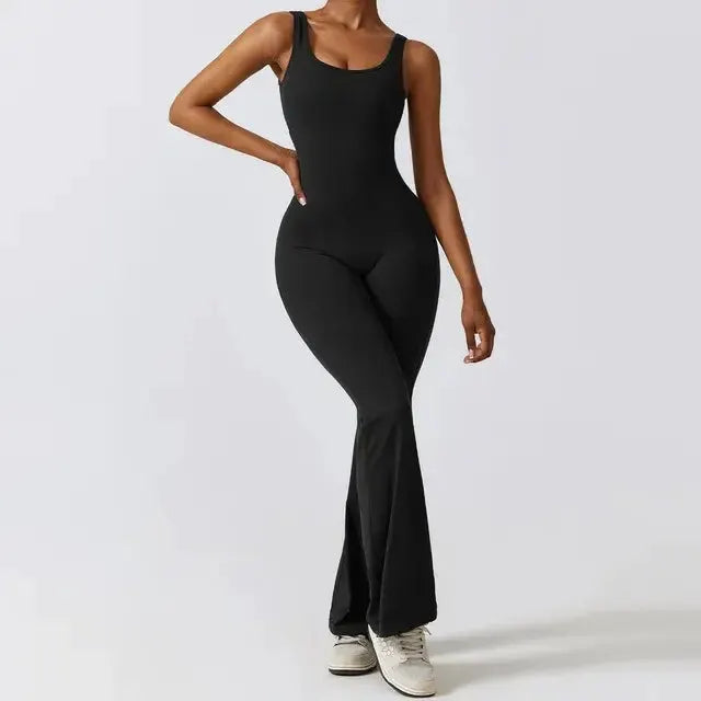 Sleeveless Flare Jumpsuits by Oz-Direct.com