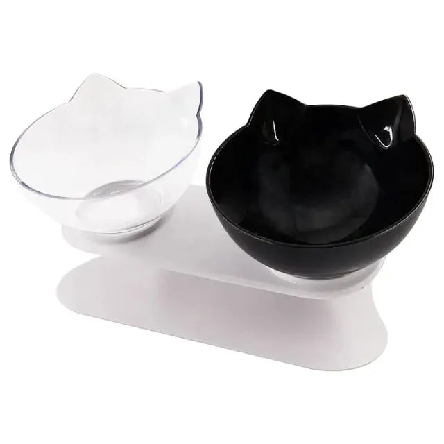 Pet Double Cat Bowl With Raised Stand by Oz-Direct.com