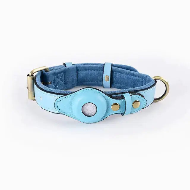 Leather Anti-Lost Dog Collar by Oz-Direct.com