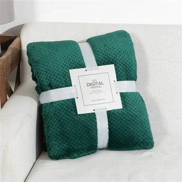 Fluffy Plaid Winter Bed Blankets by Oz-Direct.com
