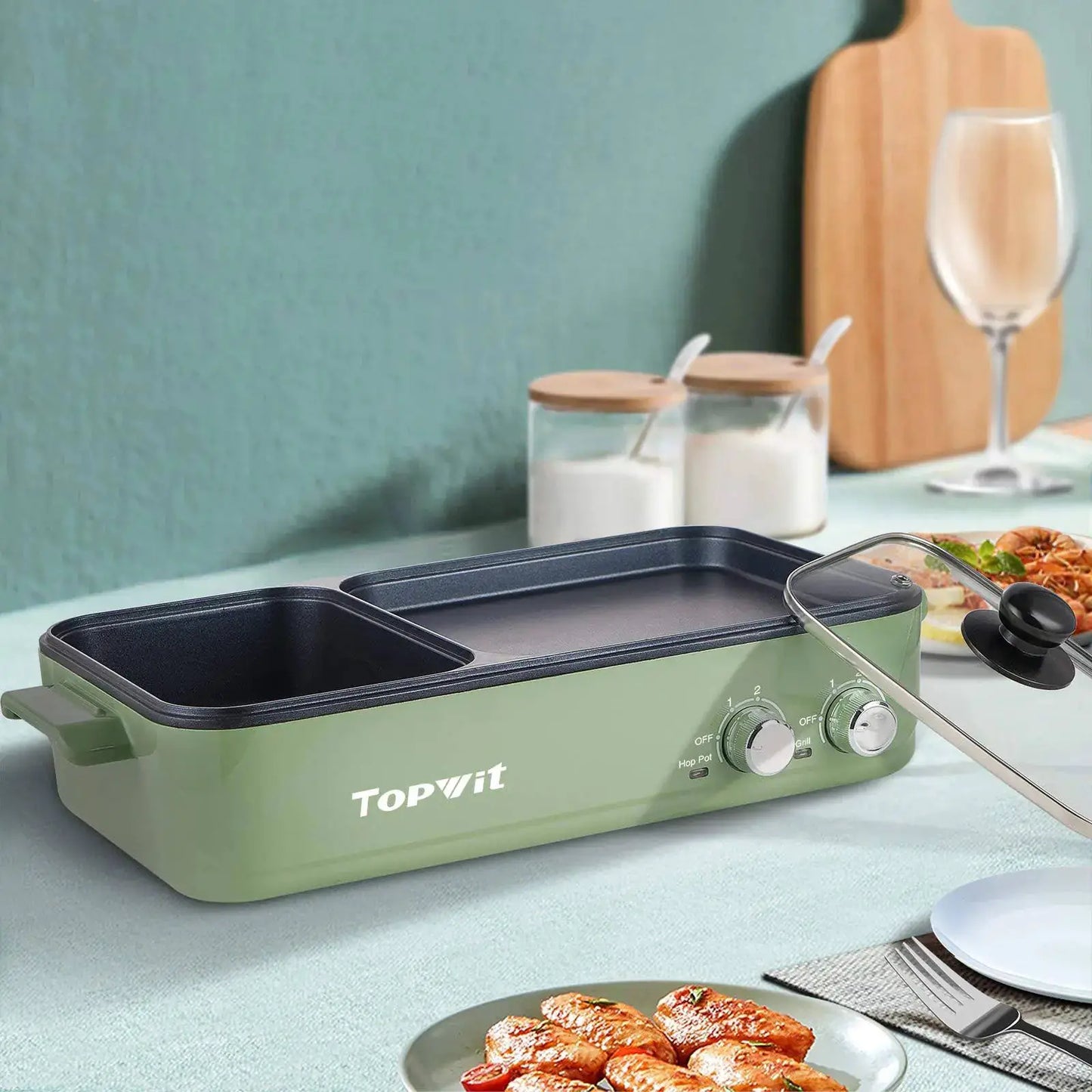 Hot Pot with Grill for Steak by Oz-Direct.com