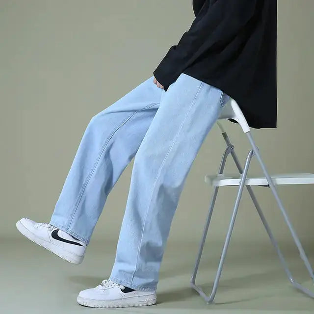 Men's Denim Wide-leg Pants by Oz-Direct.com