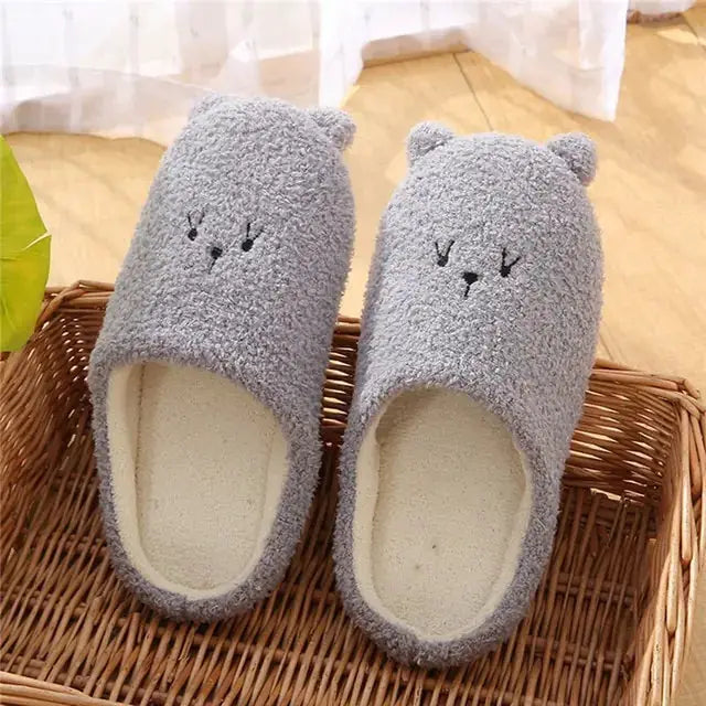 Plush Bedroom Cotton Fluffy Slippers by Oz-Direct.com