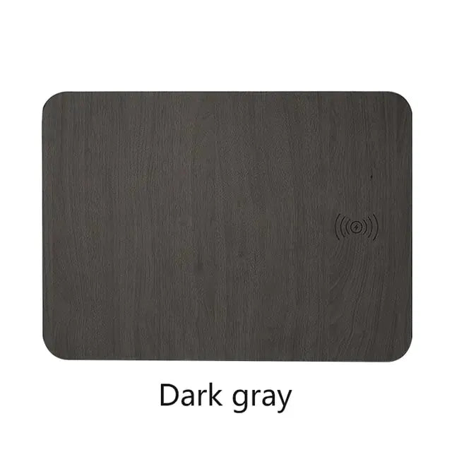 Leather Wood Wireless Charging Mouse Pad by Oz-Direct.com