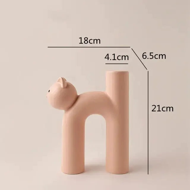 Cat Head Tube Vase by Oz-Direct.com