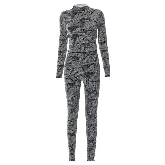 Elastic Two Piece Top Leggings Set by Oz-Direct.com