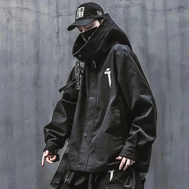 Turtleneck Hooded Zip Up Jacket For Men by Oz-Direct.com