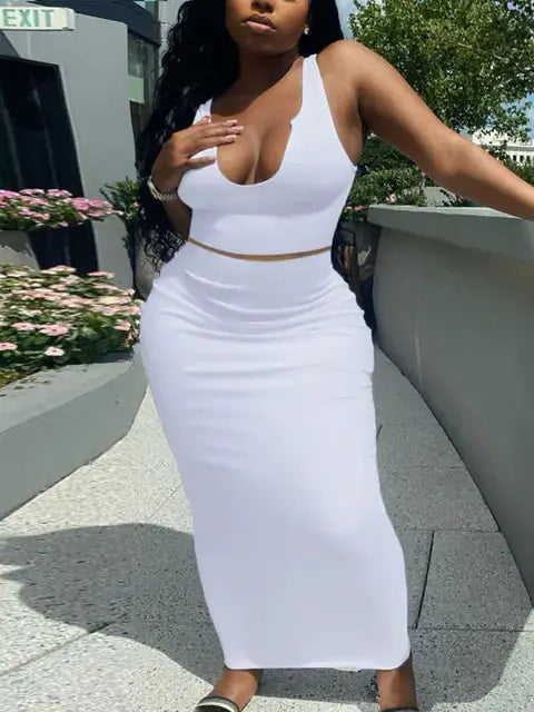 Women's Skinny Backless Outfit Suit Set by Oz-Direct.com