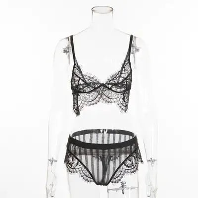 Laced Eyelash Playsuit by Oz-Direct.com