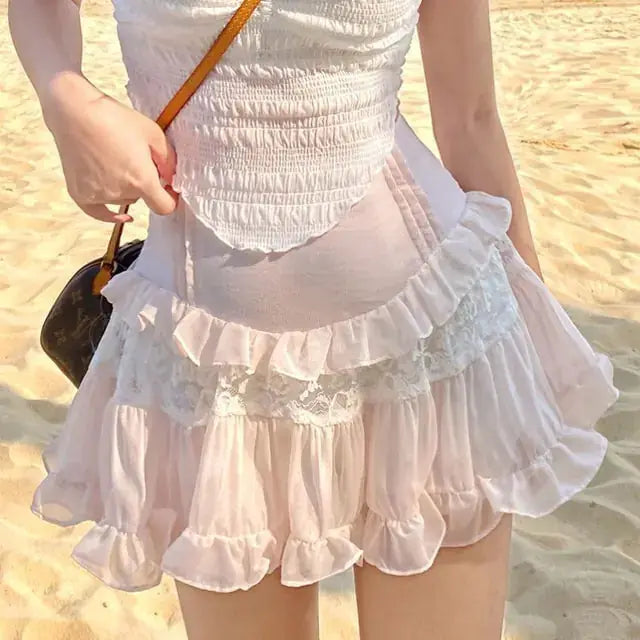 Sweet Pink Ruffle Skirt by Oz-Direct.com