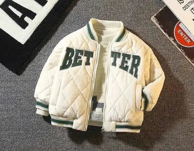 Kinder Baseball "BETTER" Bomber Jacket by Oz-Direct.com