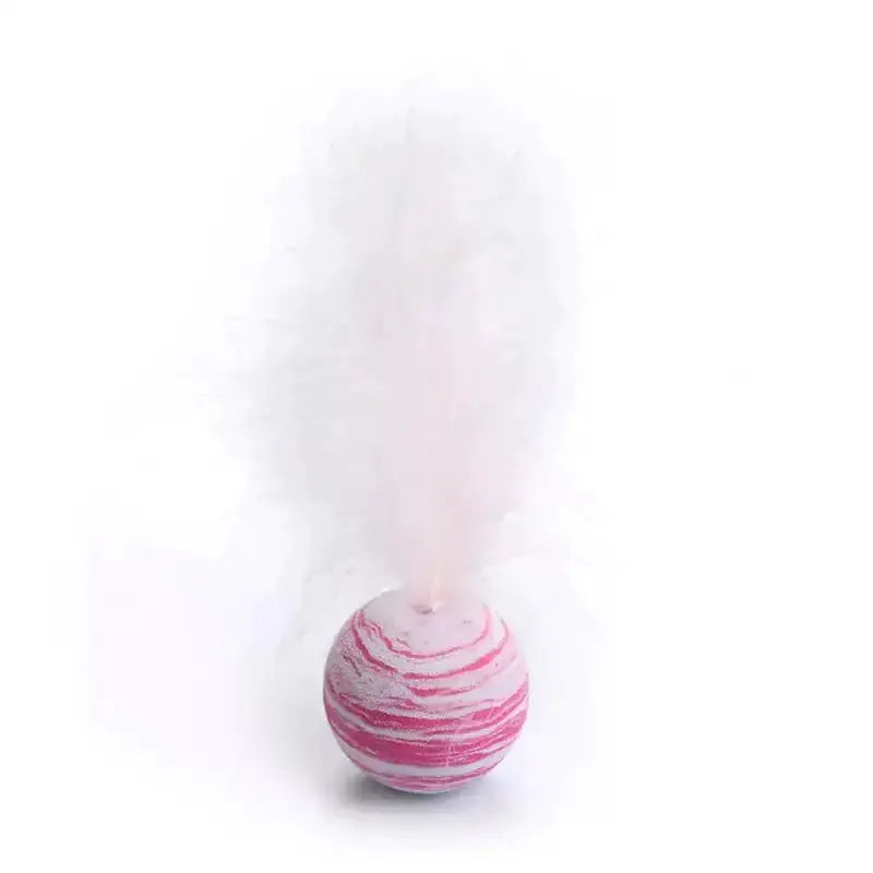 Cat Toy Feather Ball by Oz-Direct.com