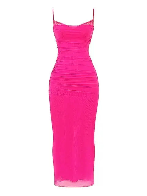 Elegant Spaghetti Strap Backless Dress by Oz-Direct.com