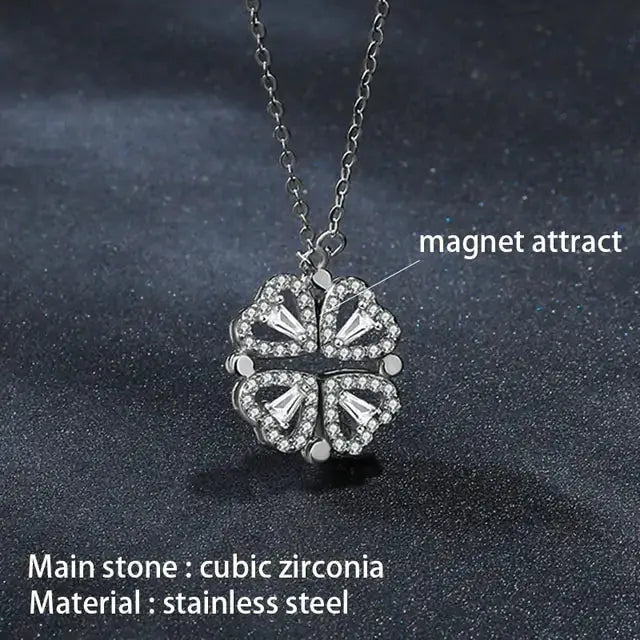 Flower Magnetic Attract Together Necklace by Oz-Direct.com