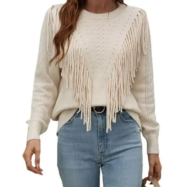Women Tassels Autumn Sweaters by Oz-Direct.com