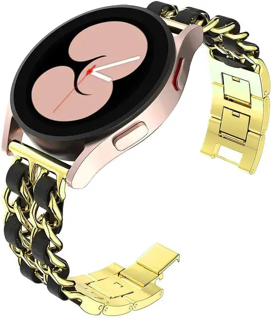 Metal Leather Strap for Samsung Watch by Oz-Direct.com