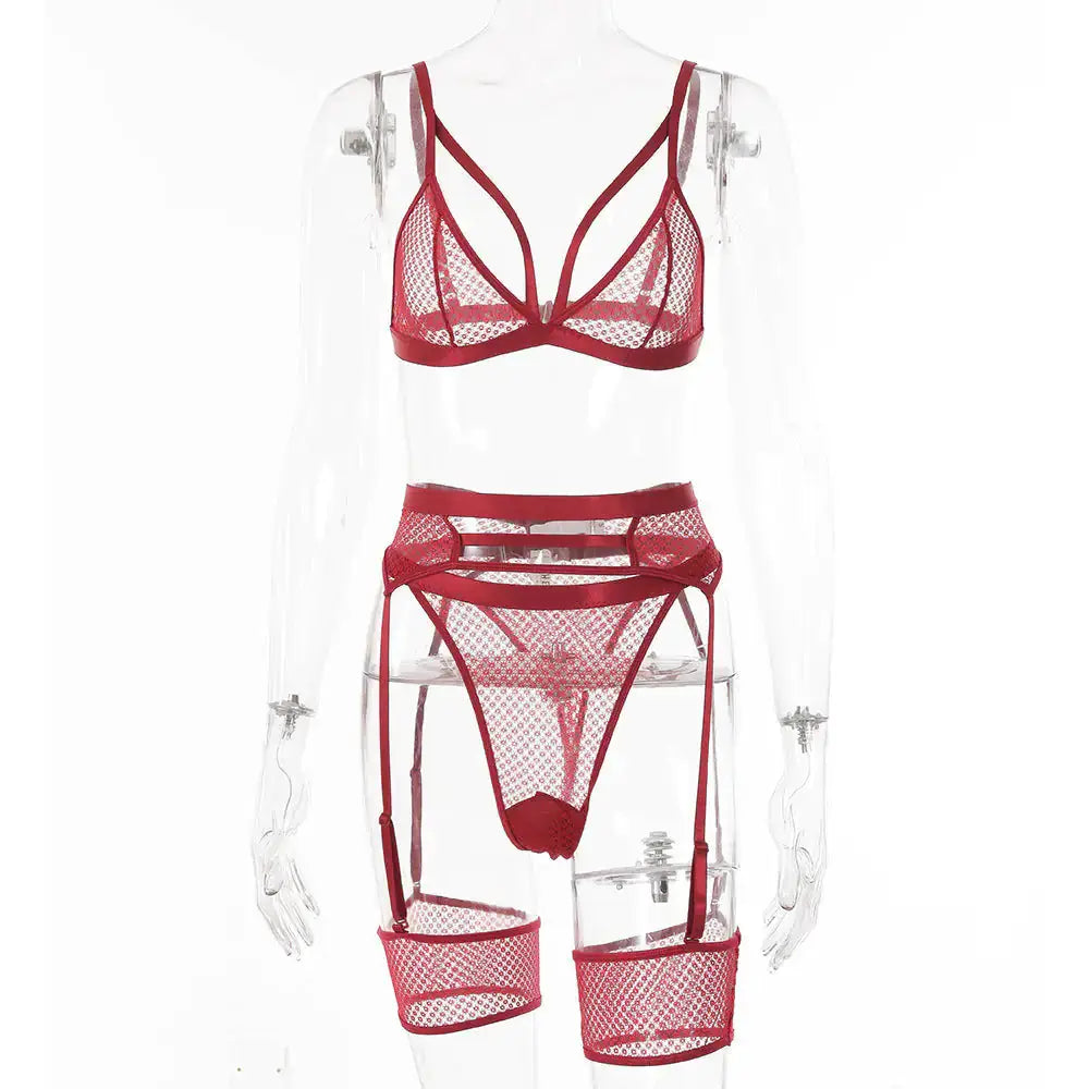 Sexy Five-Piece Set with Garter Holder by Oz-Direct.com