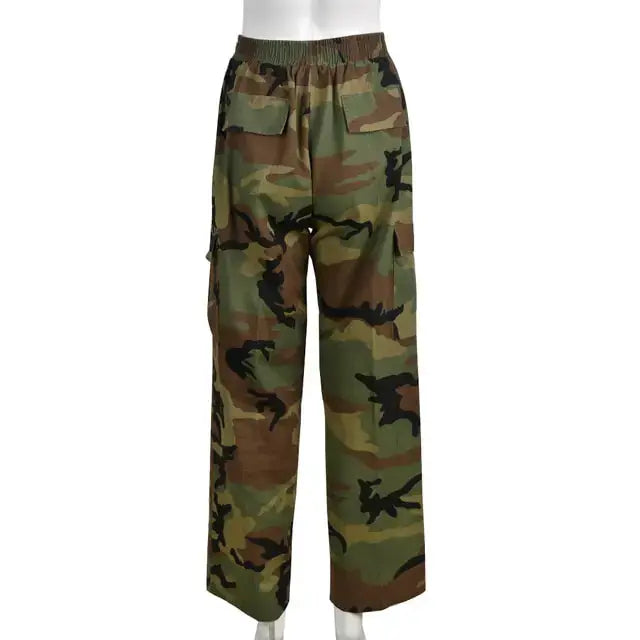 Camo Cargo Pencil Straight Pants by Oz-Direct.com
