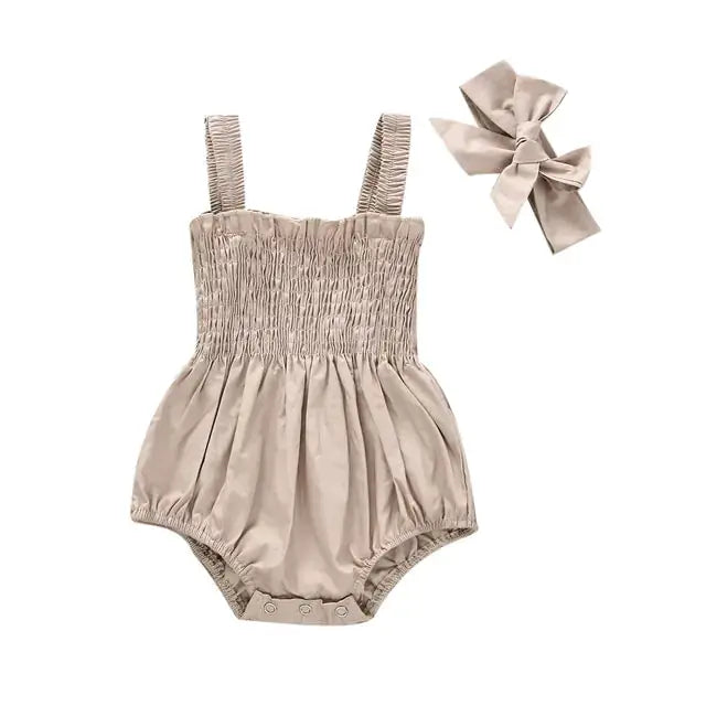 Infant Baby Girls Summer Elastic Jumpsuit Rompers by Oz-Direct.com