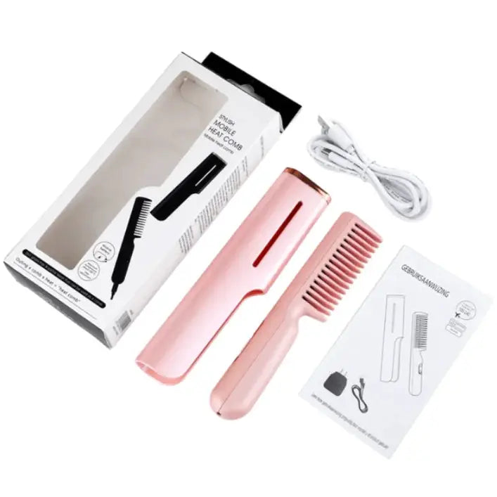 2-in-1 USB Heated Hair Comb by Oz-Direct.com