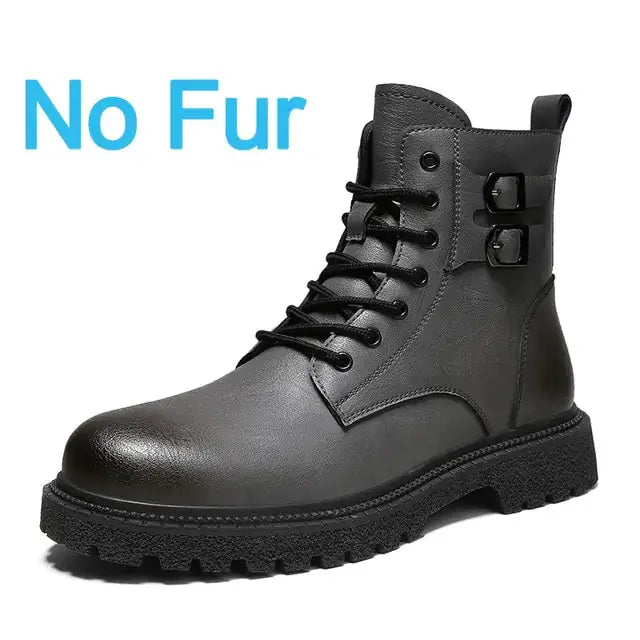 High-Quality Men's Ankle Leather Boots by Oz-Direct.com