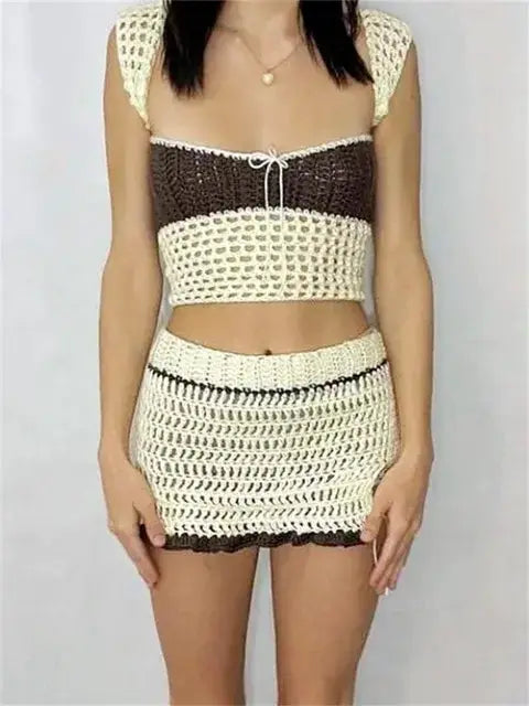 Aesthetic Knitted Two Piece Set by Oz-Direct.com