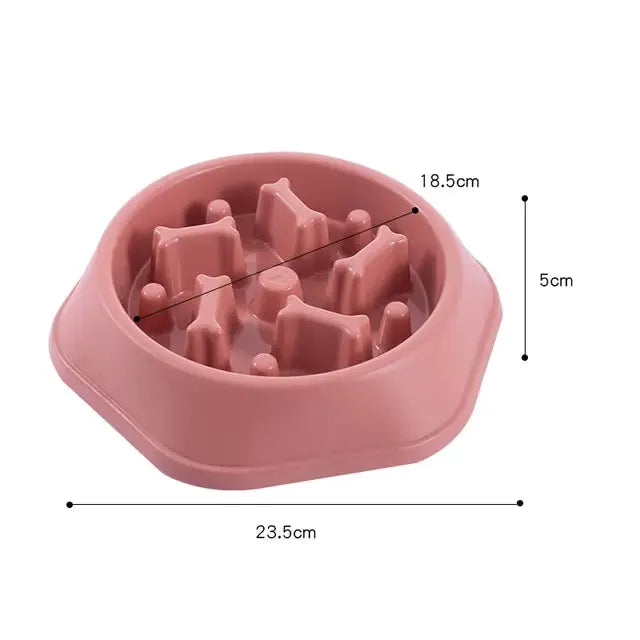 Slow Feeder Bone Design Pet Bowl by Oz-Direct.com