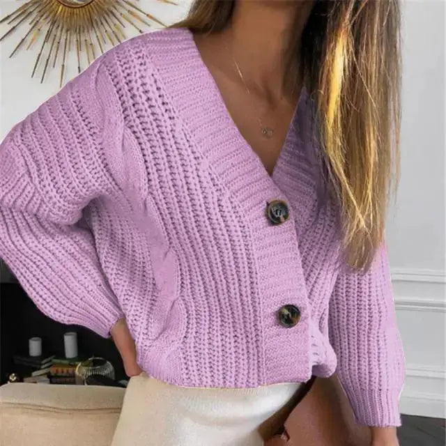 Vintage Knitted V Neck Cardigan by Oz-Direct.com