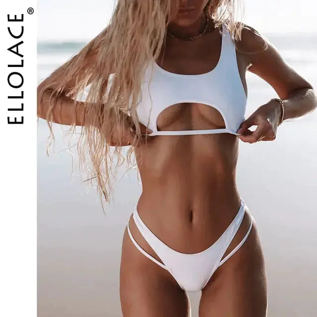 High Cut Hollow Out Micro Swimwear by Oz-Direct.com
