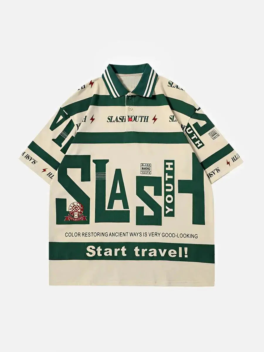 Oversized Slash Polo Shirt by Oz-Direct.com