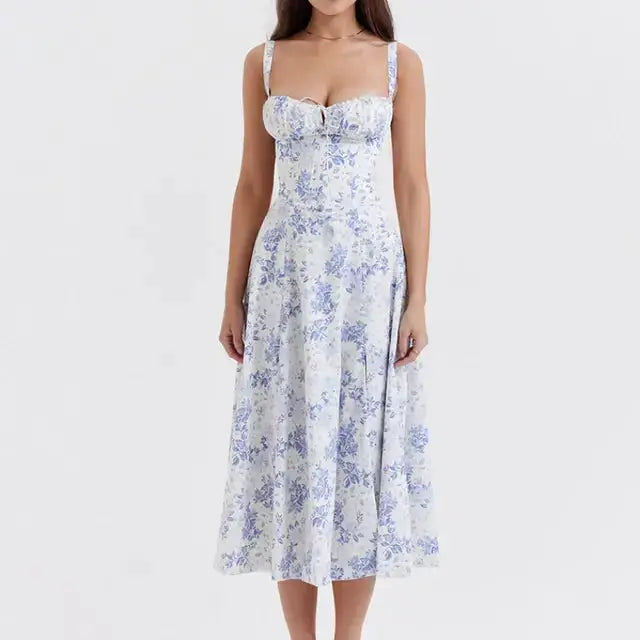 Elegant Midi Spaghetti Strap by Oz-Direct.com