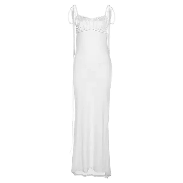 Backless Wrap Hip Long Sling Dress by Oz-Direct.com