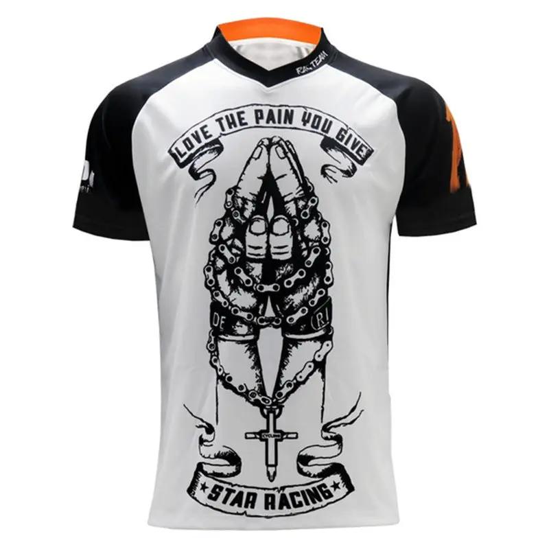 Black Red Enduro Cycling Maillot Offroad Motocross Bike Jerseys by Oz-Direct.com