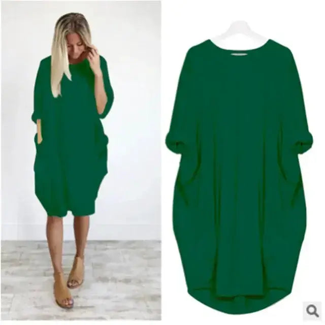 Maternity Loose Sleeve Dress by Oz-Direct.com