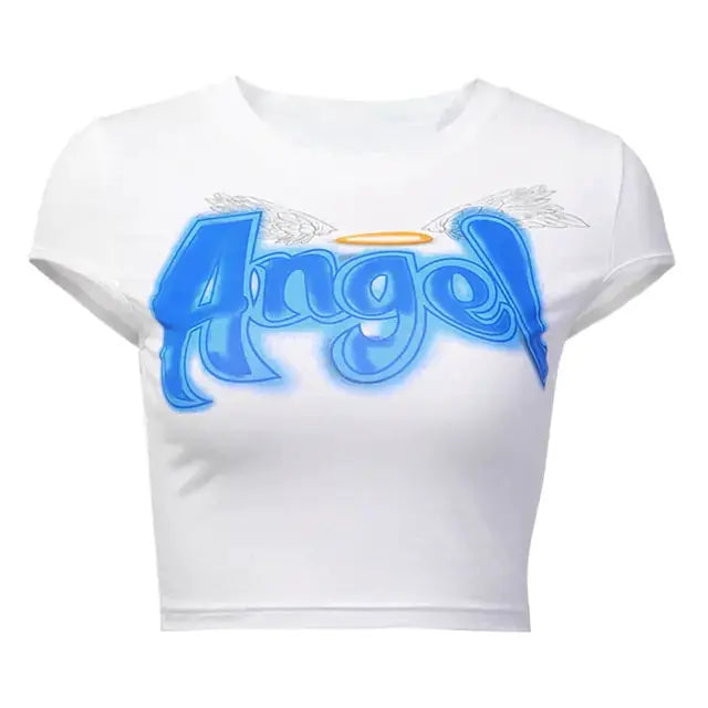 Angel Letter Printed Tees by Oz-Direct.com