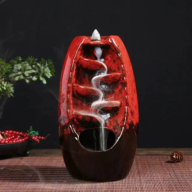 Ceramic Waterfall Incense Burner by Oz-Direct.com