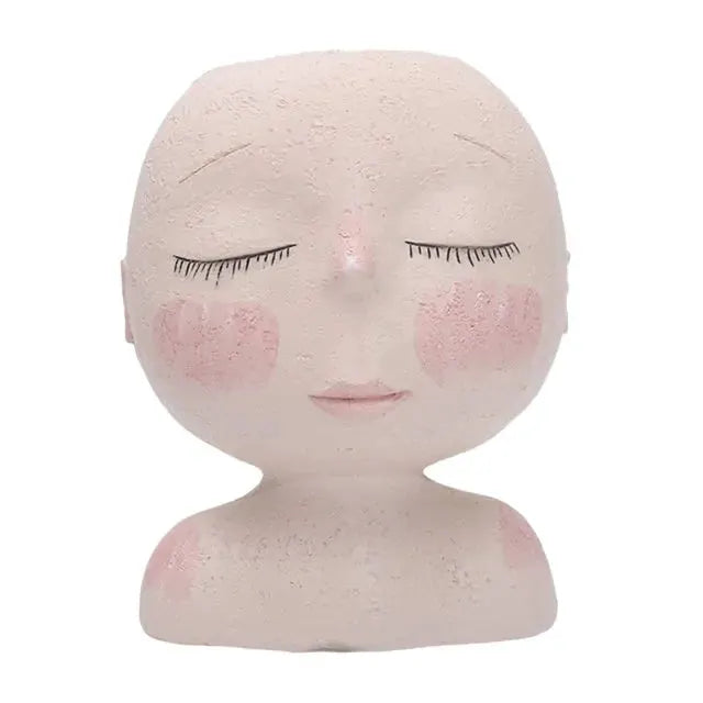 Girls Face Head Flower Planter Succulent by Oz-Direct.com