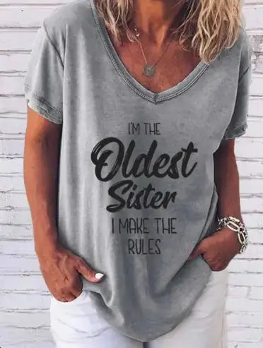"I'm The Oldest Sister" Print Tee by Oz-Direct.com
