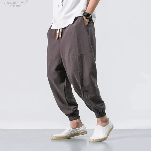 Men Kimono Haori Trousers by Oz-Direct.com